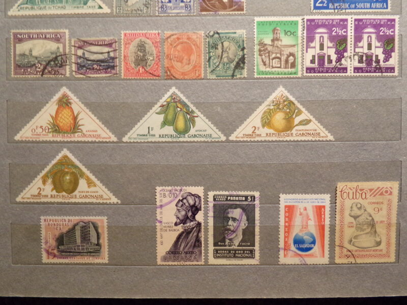 №52. Почтовые марки Южной Африки. Габон. Гондурас. Панама. Сальвадор. Куба. Середина 20 века.