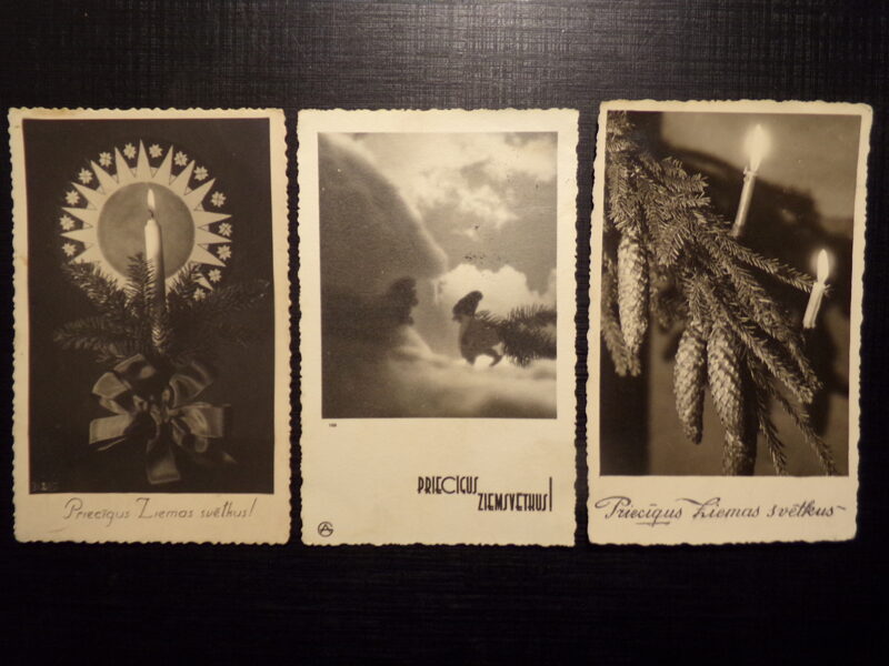 №244. Рождественские фотооткрытки. Латвия. 1930-тые года.