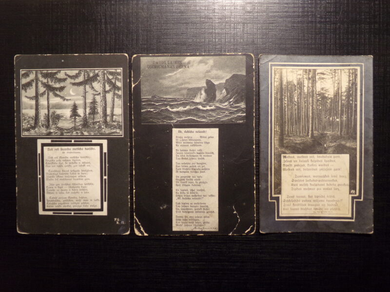 №257. Открытки со стихами на латышском языке. Российская Империя. Начало 20 века.