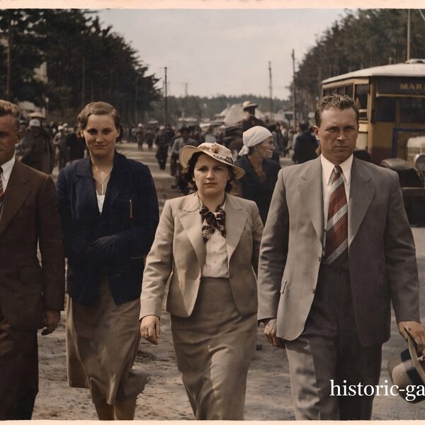 Мария и Николай Дубровские. Рига. 1939 год. Уличный фотограф.