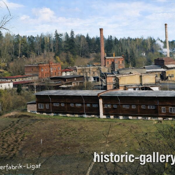 Латвия. Лигатне. Бумажная фабрика. Начало 20 века. Цветная версия старинного фото.