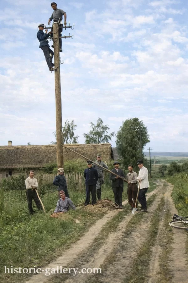 Зилупе. 1930-тые года. Цветная версия старинного фото.