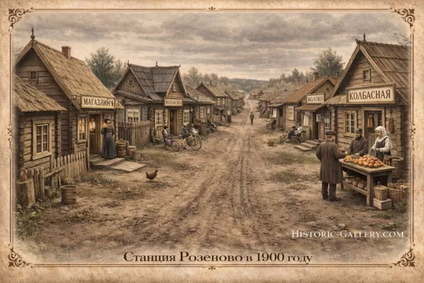 Розеново. Ныне город Зилупе. Реконструкция изображения с помощью ИИ.